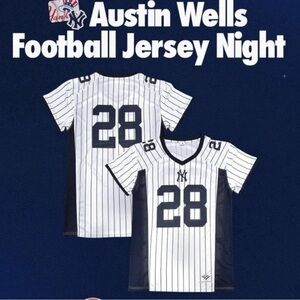 Pinstripe Football Jersey with Number 28